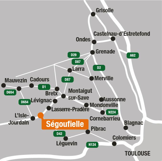 Situation - Terrains à vendre à Ségoufielle