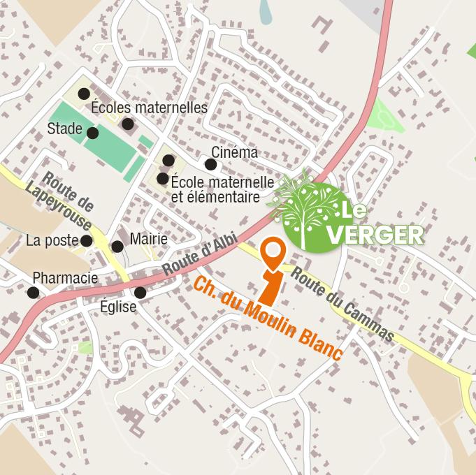 Situation - Terrains à vendre à Castelmaurou