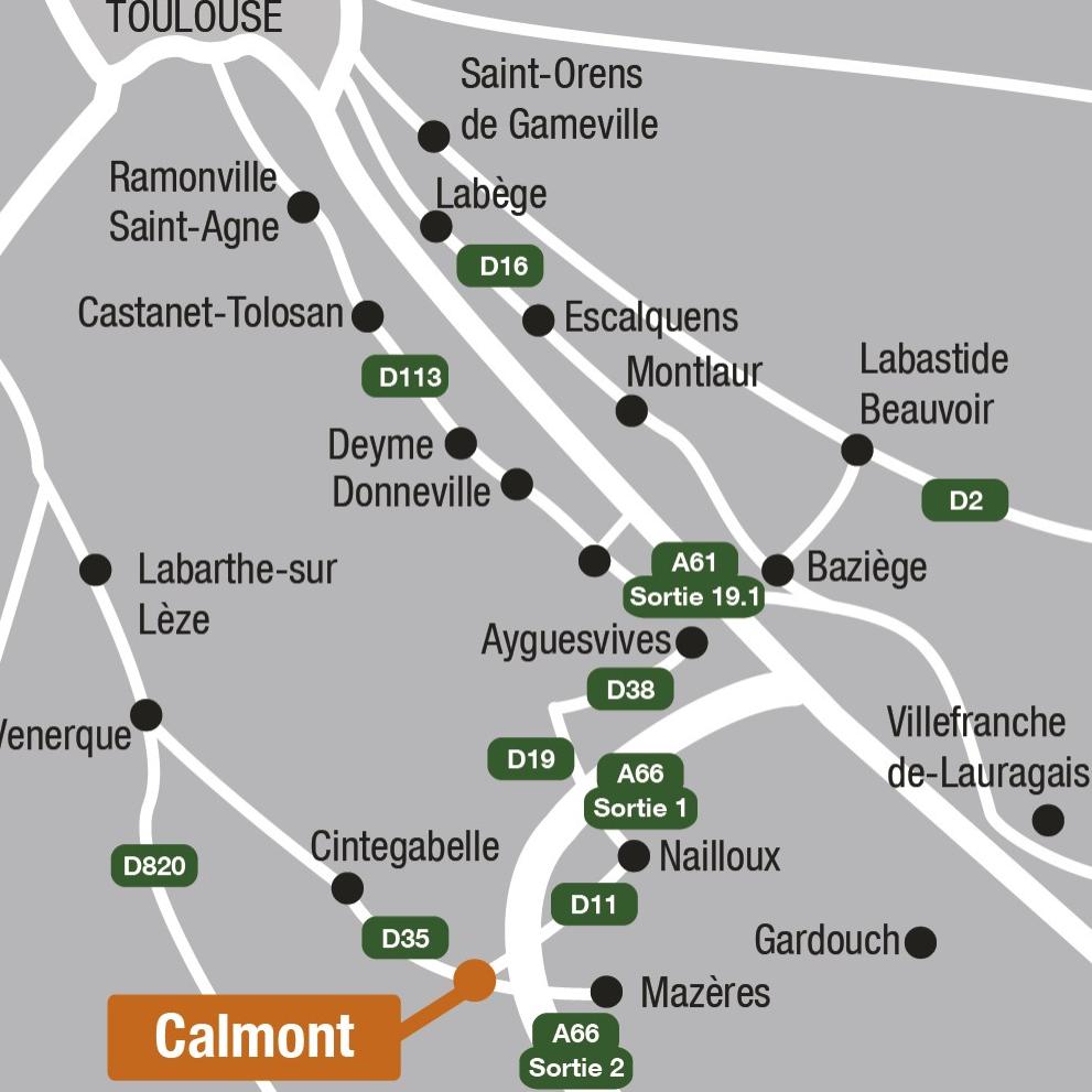 Situation - Terrains à vendre à Calmont