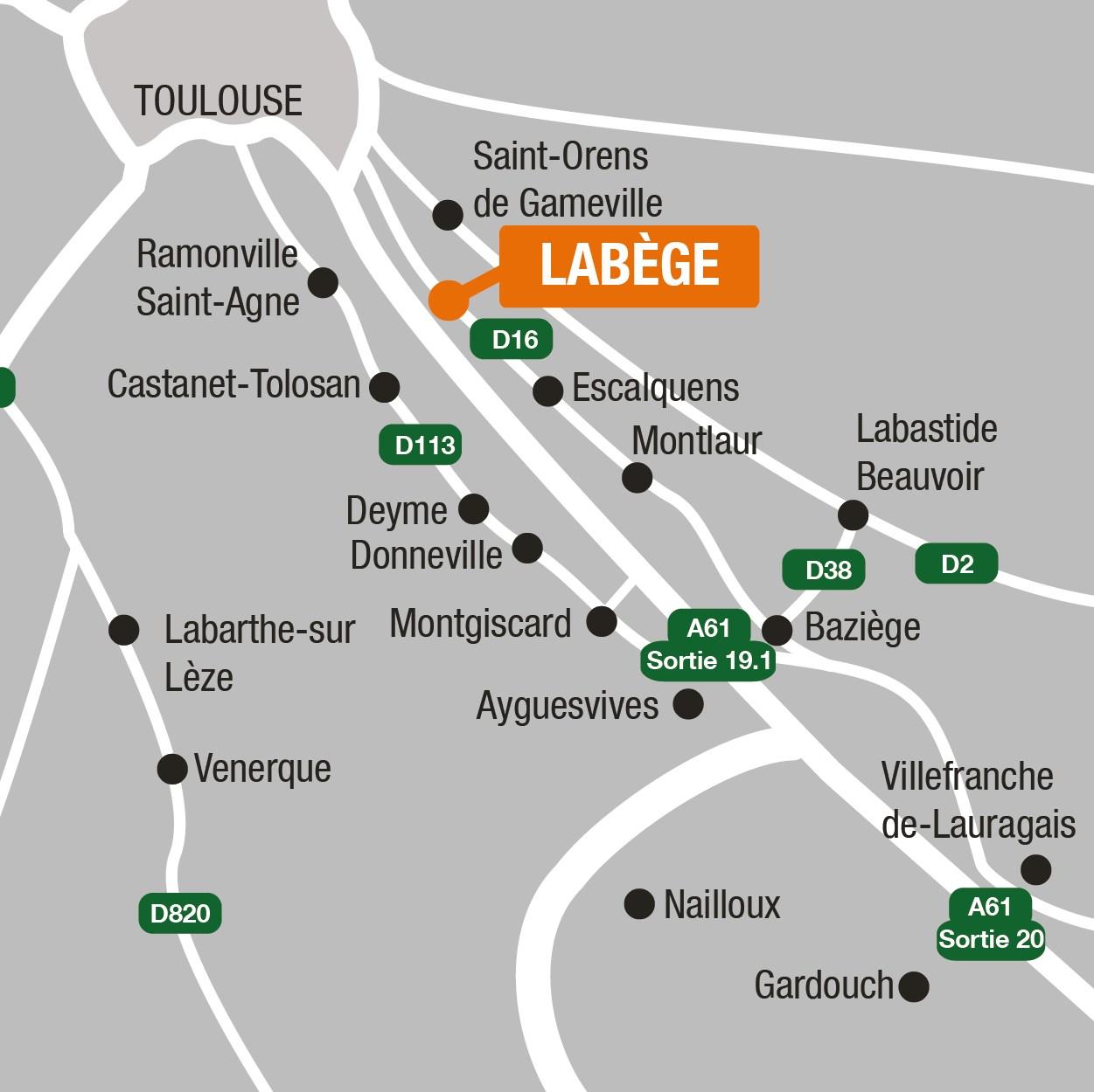 Situation - Terrains à vendre à Labège