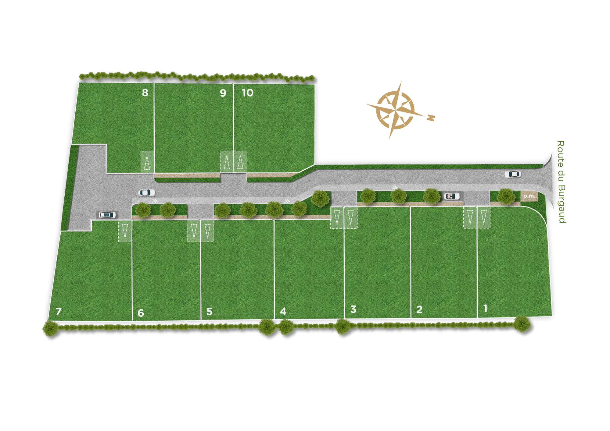 Plan masse terrains à vendre à Aucamville