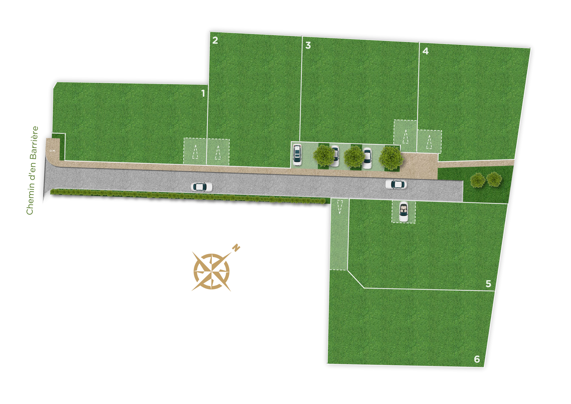 Plan masse - Terrains à vendre à Ayguesvives