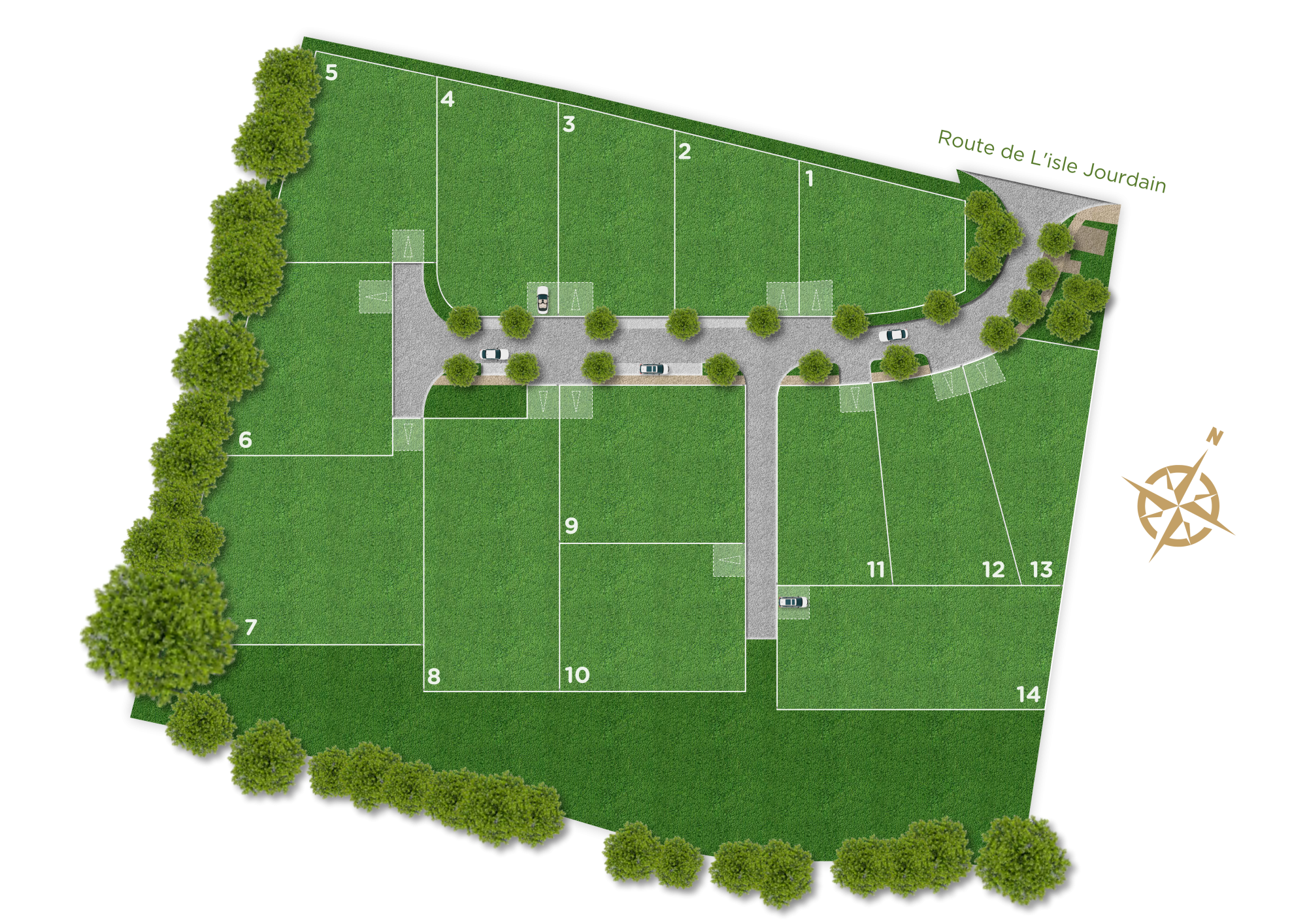 Plan masse - Terrains à vendre à Empeaux