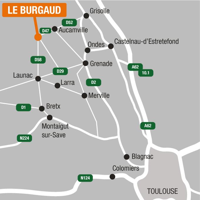 Situation - Terrains à vendre à LE BURGAUD