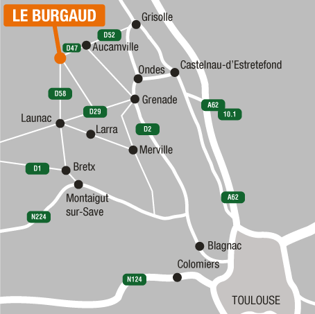 Situation - Terrains à vendre à LE BURGAUD