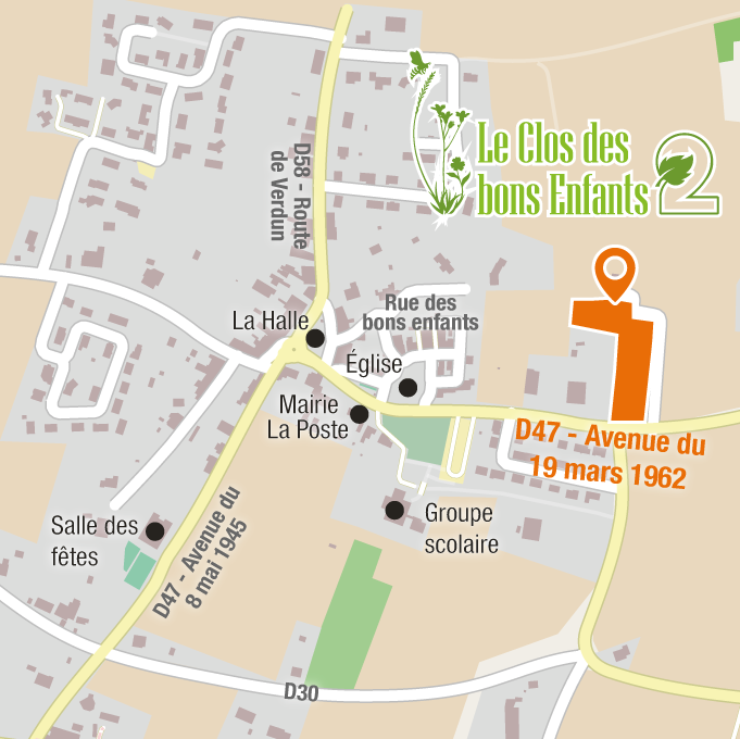 Situation - Terrains à vendre à LE BURGAUD